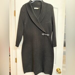 Calvin Klein Black Knit Sweater Dress